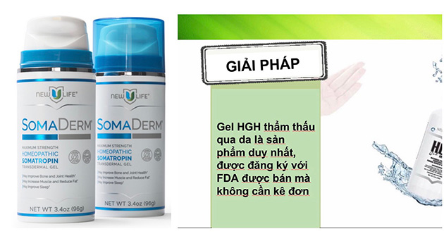 Somaderm Gel New U Life Thần Dược Cho Xương khớp -tăng trưởng Hormone tự nhiên