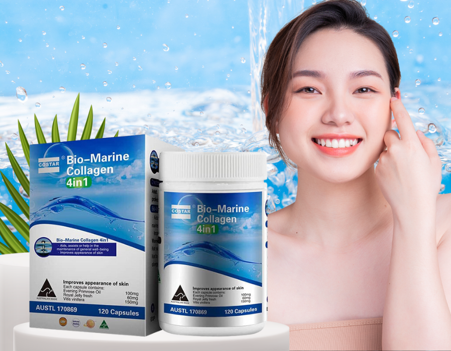 Viên Uống Costar Bio-Marine Collagen 4 in 1 Từ Úc Giúp Trắng Da, Chống Lão Hóa - Giao Hàng Nhanh Chóng