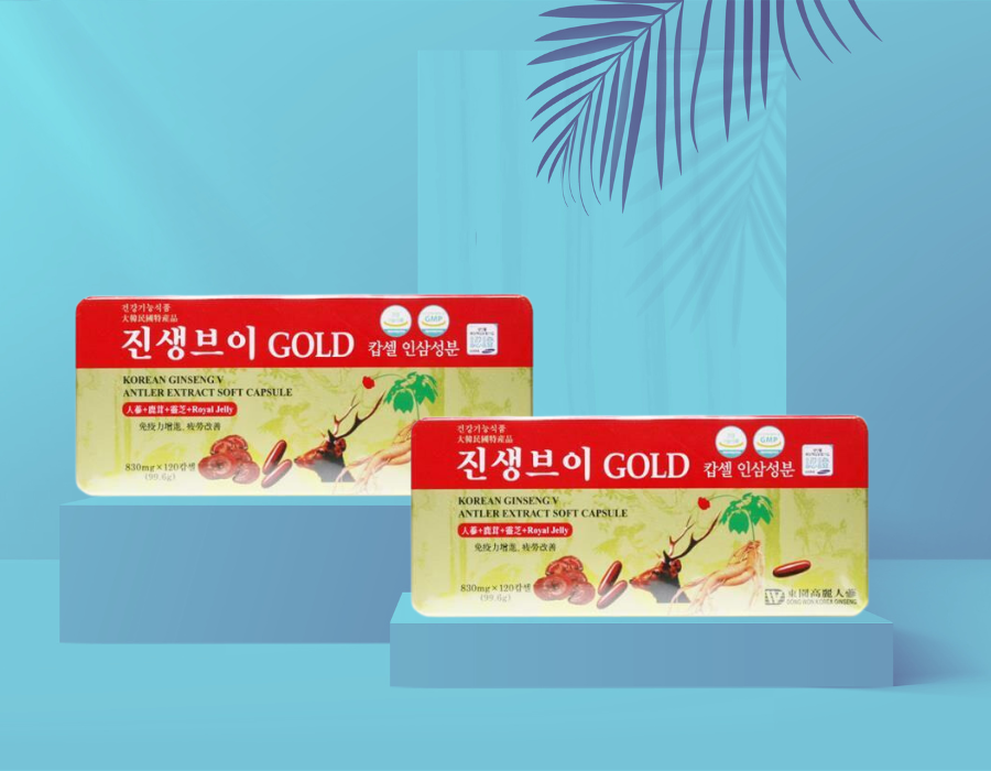 Viên Uống Sức Khỏe Korean Ginseng V Antler Extract Soft Capsule Hàn Quốc